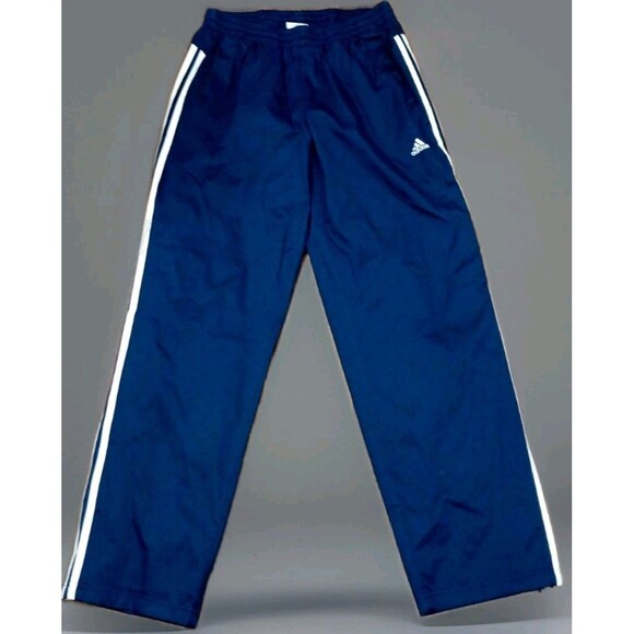 Adidas Climalite Blue White 3-Stripes Track Pants Men’s M Zip Ankle EUC - Picture 3 of 14